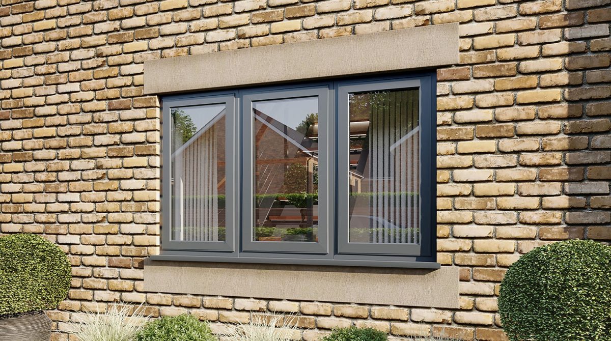 aluminium chamfered windows